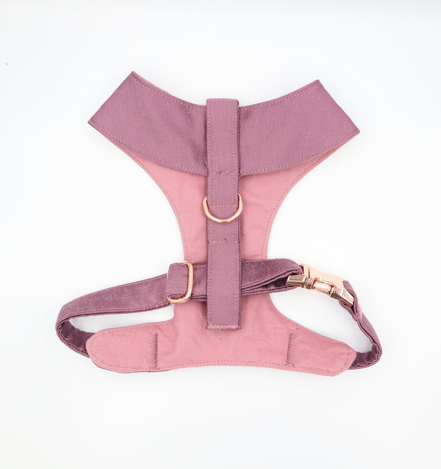 Tuxedo Wedding Dog Harness in Mauve Shot Silk Satin with Matching Bow CHOICE of COLOURS