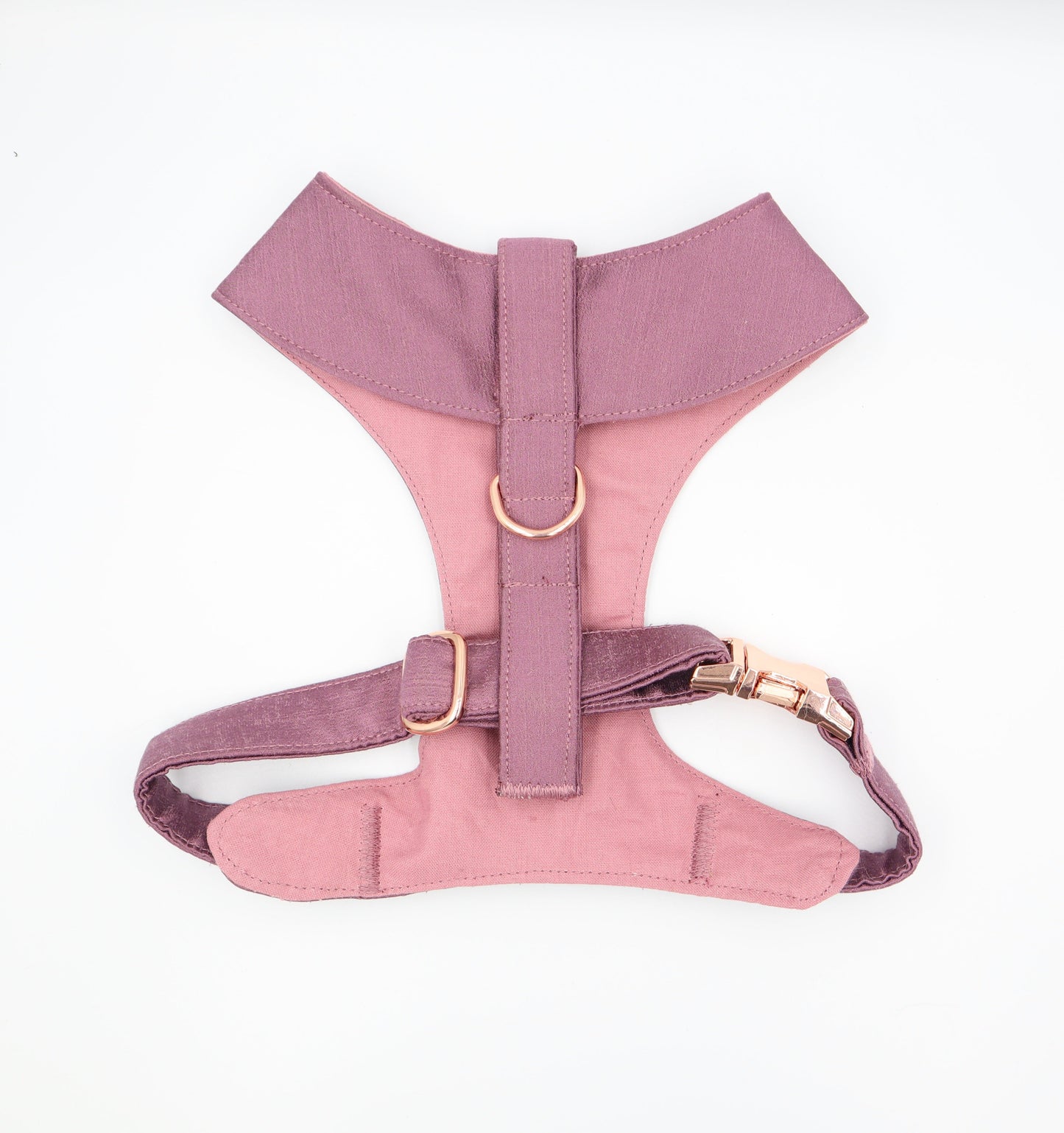 Tuxedo Wedding Dog Harness in Mauve Shot Silk Satin with Lilac Bow CHOICE of COLOURS